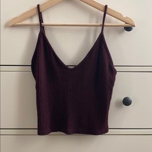 Brandy Melville knit crop tank top